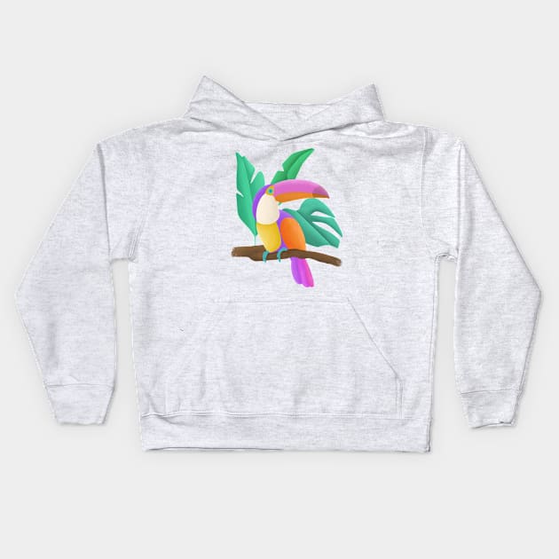 Toucan bird Kids Hoodie by Yael Hofri